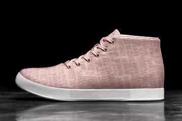 Pink Nobull Wells Canvas Mid Men's Trainers | CA F1310D